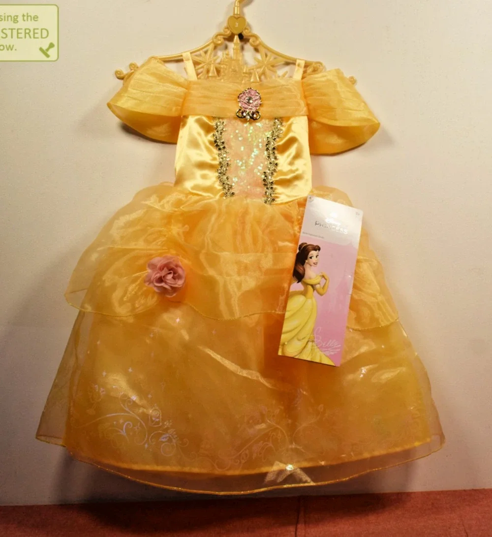 Disney Princess Belle Dress Girls Costume Size 3